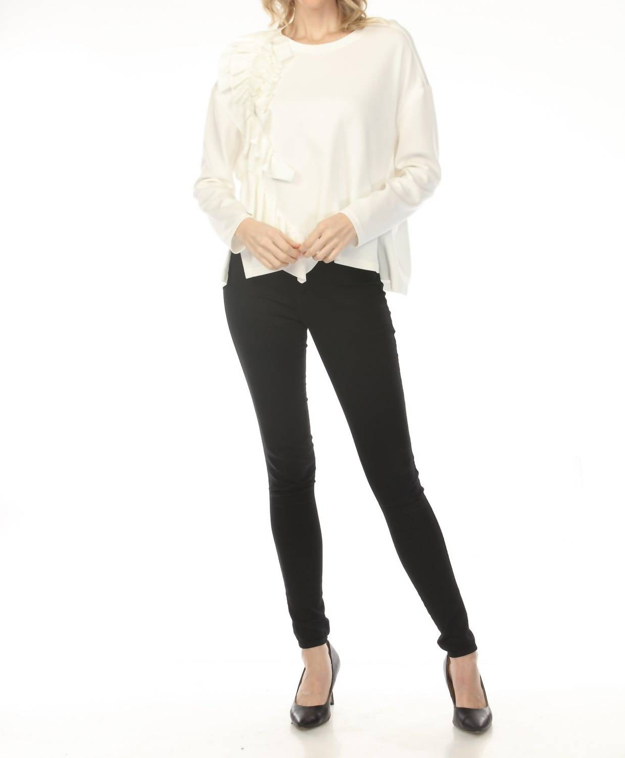 Joseph Ribkoff - Ruffled Long Sleeve Top