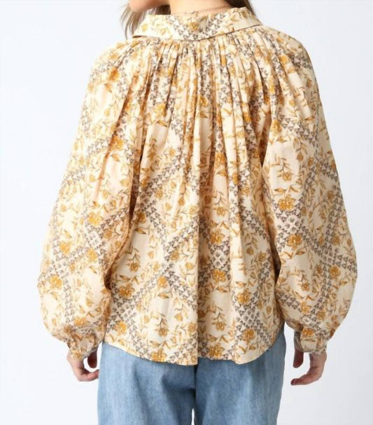 Olivaceous - Runa Mix Long Sleeve Blouse