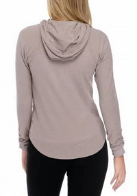 Calvin Klein - Premium Performance Rouched Long Sleeve Zip Up Hoodie