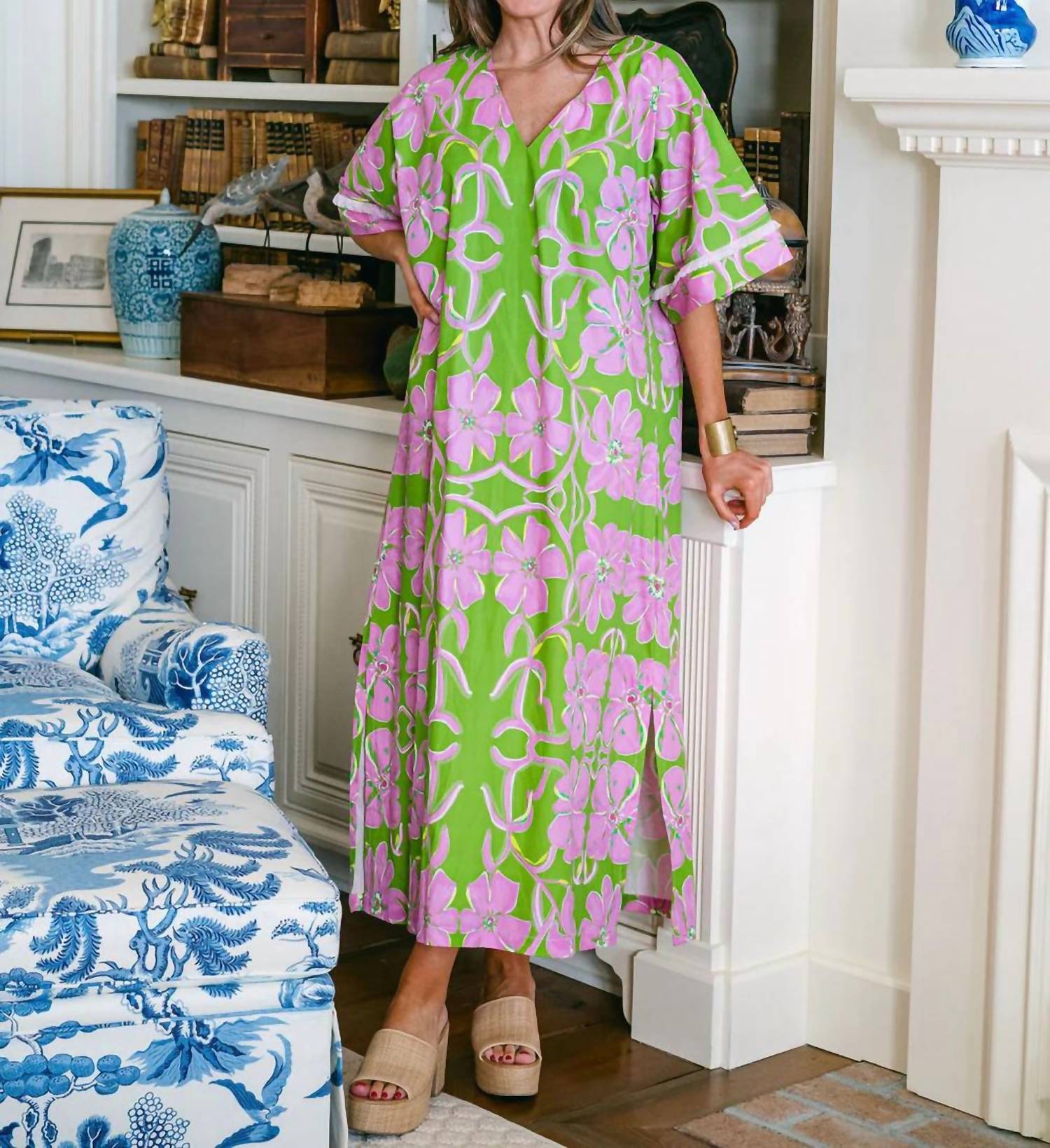 House Of Mbr - Palm House Caftan Dress