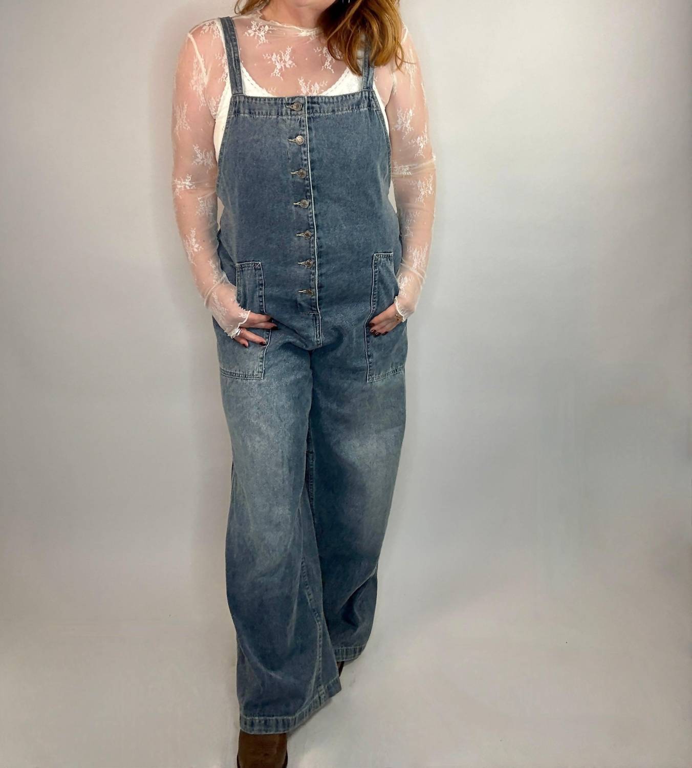 By Together - Dena Button Down Overalls