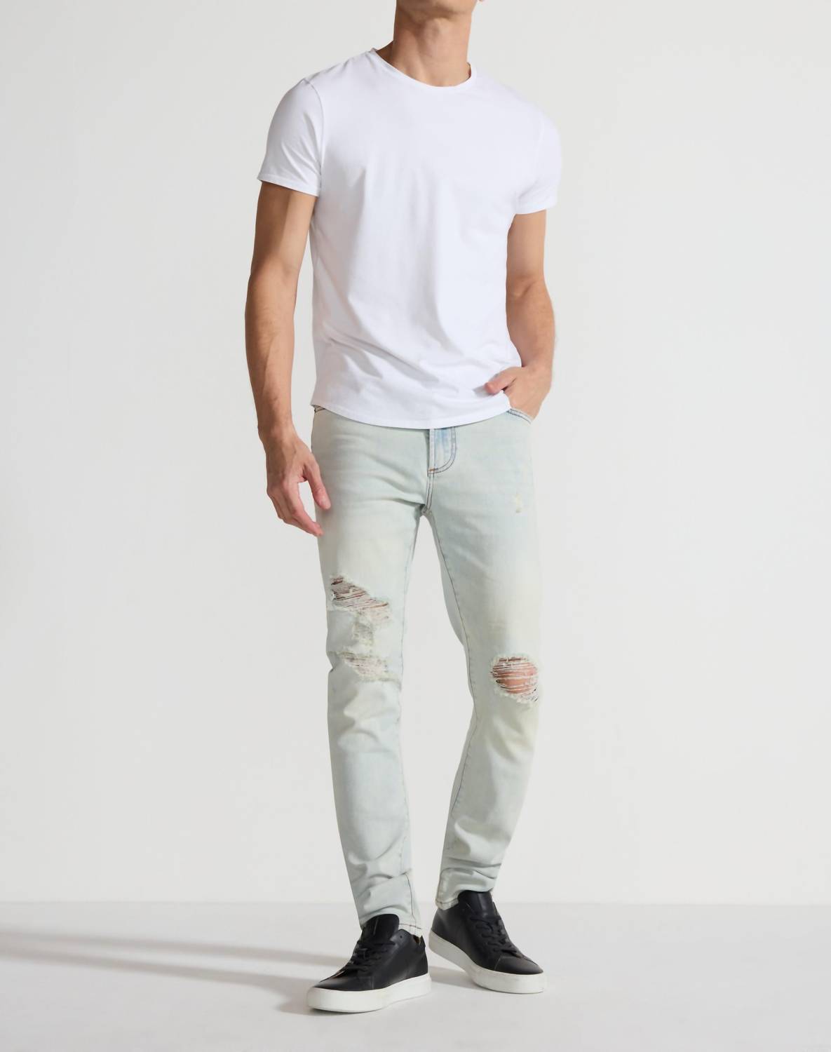 Monfrere Greyson Mid Rise Skinny Jeans in slash vintage - men's jeans