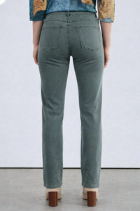 FDJ Christina straight leg jean in spruce - women's jeans - detail view