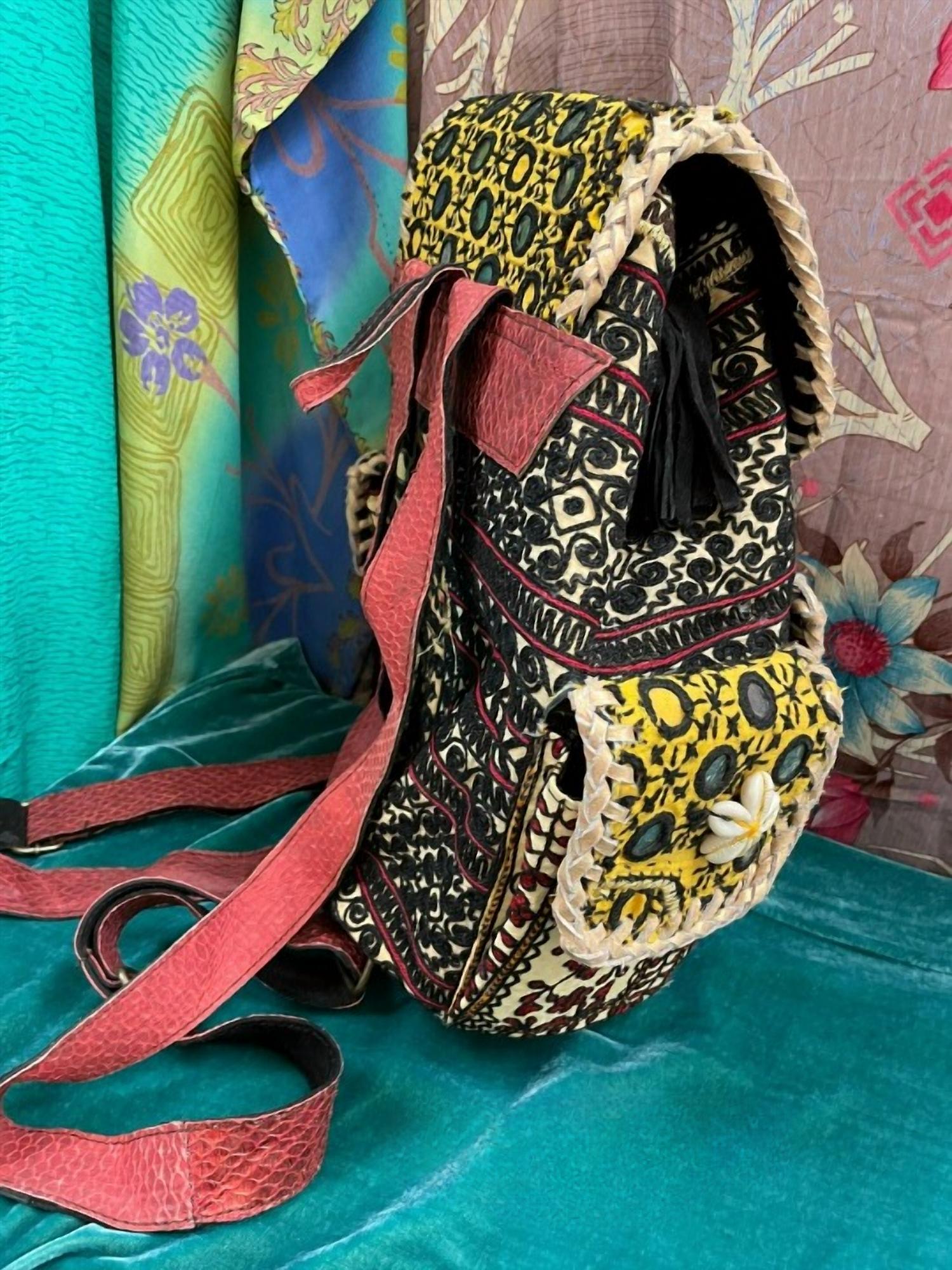 Kantha Bae - Women's Upcycled Embroidered Market Backpack