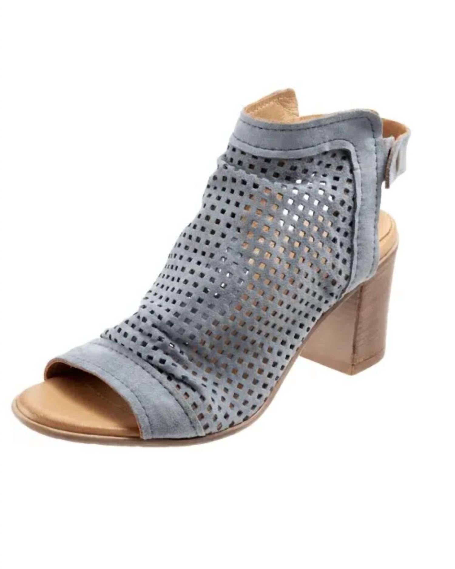 bueno Women's Udo High-top Sandal in denim brushed leather - women's sandal - detail view
