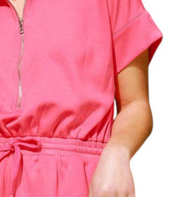 Umgee - Soft Half Zip Romper