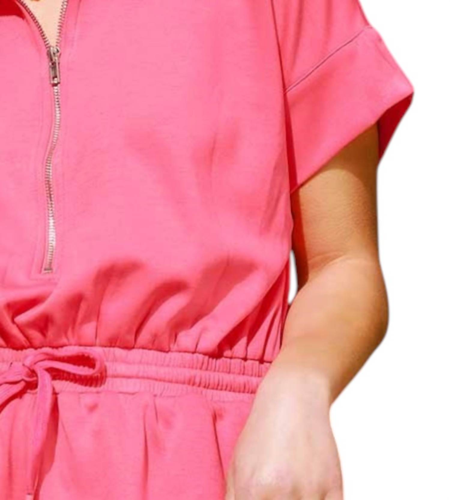 Umgee - Soft Half Zip Romper