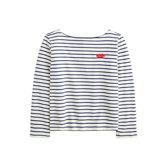 J.Crew - WOMEN'S CHAIN STITCHED LIPS STRIPED SHIRT