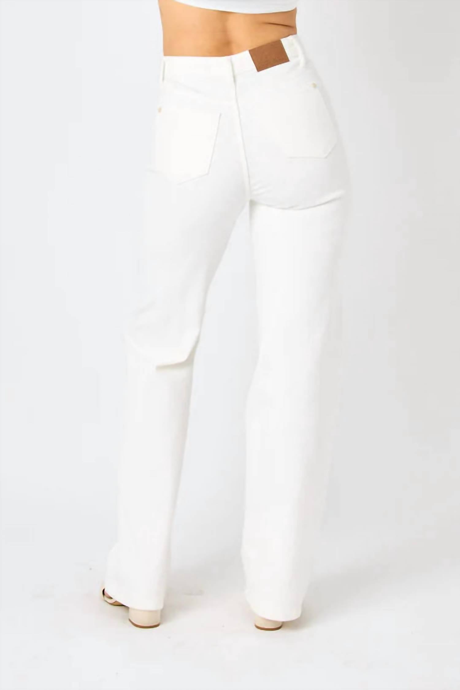 Judy Blue - Women's High Waist Braided Waistband Detail Wide Leg