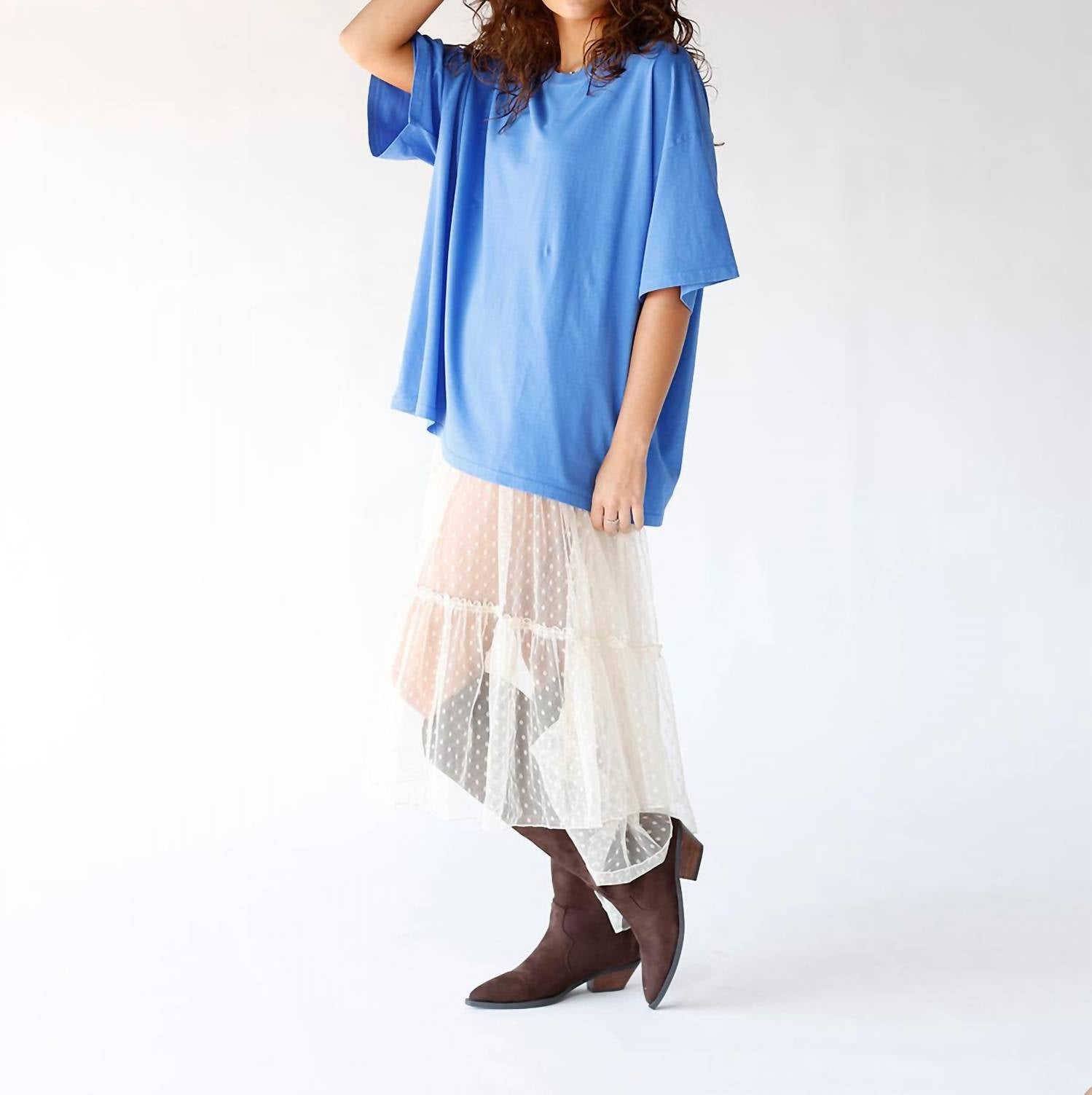 By Together - Dotted Daydream Sheer Midi Skirt