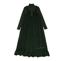 Ann Of Nan - Girls Velour Maxi Robe Dress
