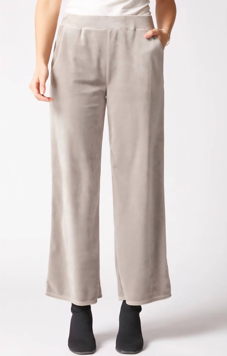 habitat Cozy Velour Zen Pant in latte - women's pants