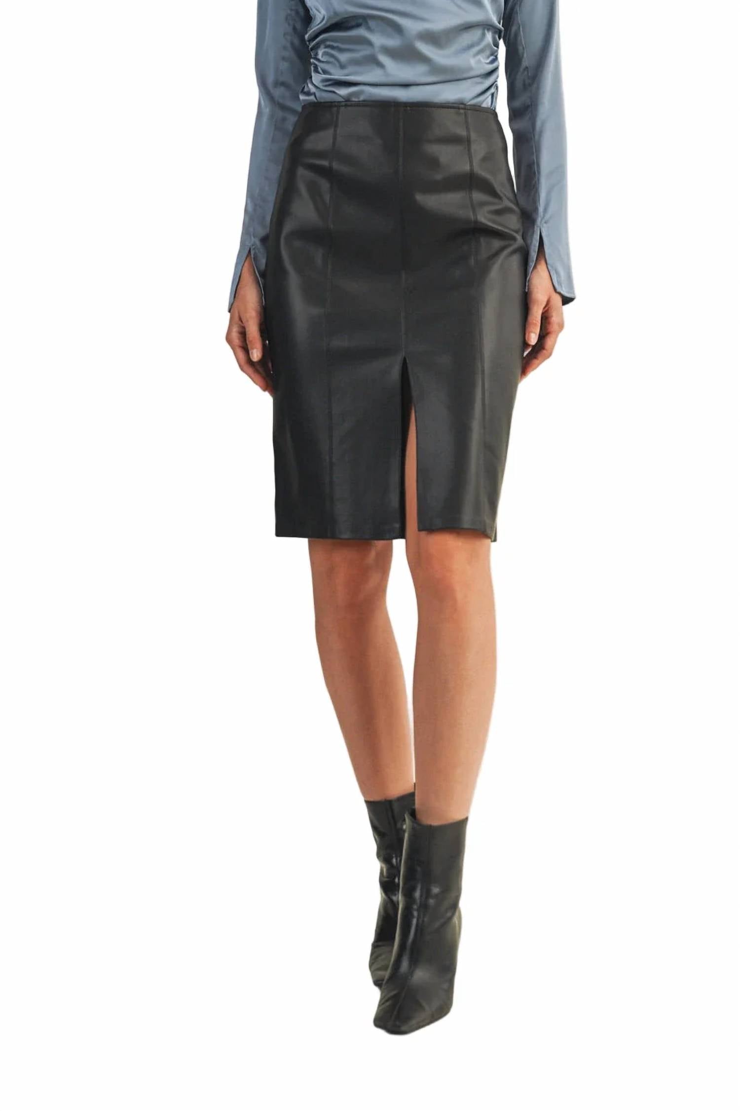 Mustard Seed - Seamed Pencil Skirt