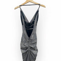 Jessica Angel - Deep-v Strappy Cold Back Metallic Mermaid Prom Dress