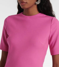 Oscar De La Renta - Draped Wool-blend Midi Dress