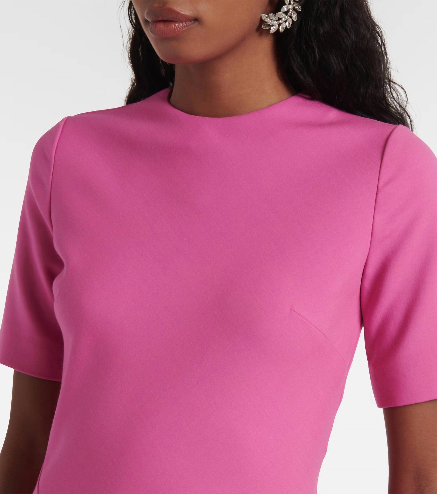 Oscar De La Renta - Draped Wool-blend Midi Dress