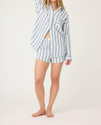 Pj Salvage - Back From The Beach Striped Gauze Top