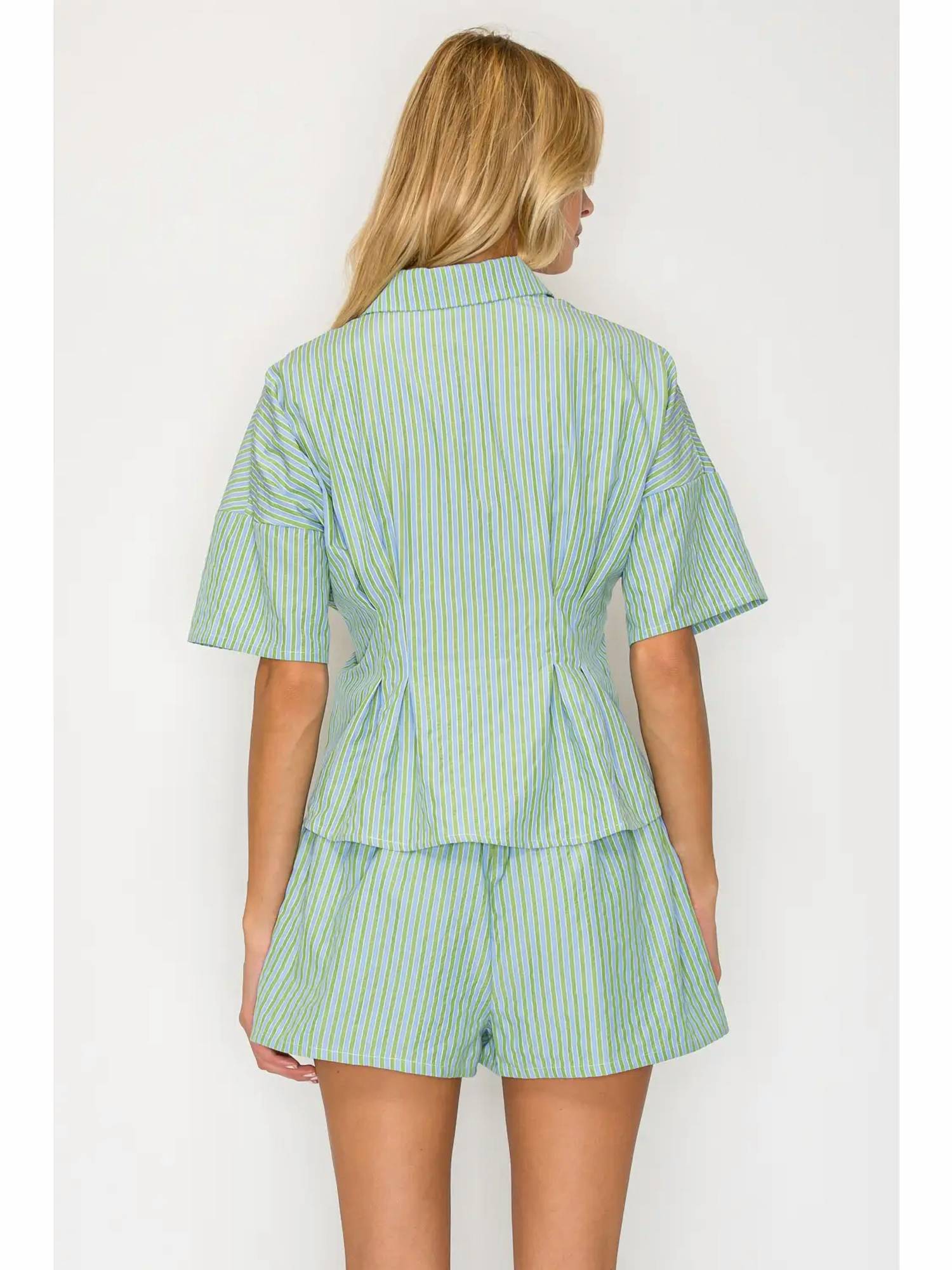 Meet Me In Santorini - Moonstripes Button Down Shirt