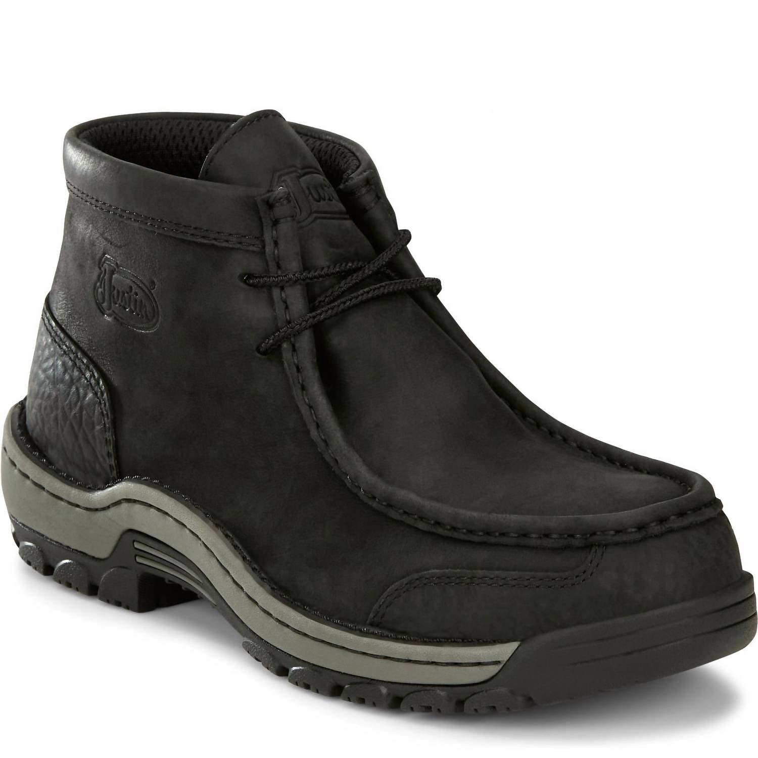 Justin - Men's Crafton Coal Cowhide 4" Moc Boot