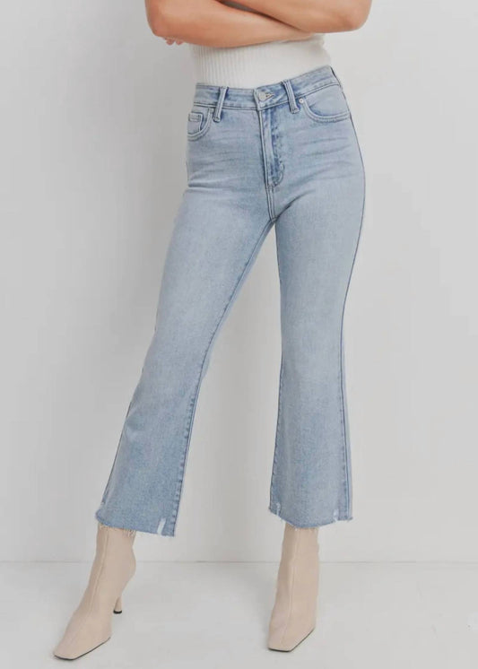 Jbd. - High Rise Crop Flare with Distressed Hem Jean