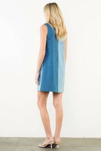 Thml - Annie Sleeveless Color Block Denim Mini Dress