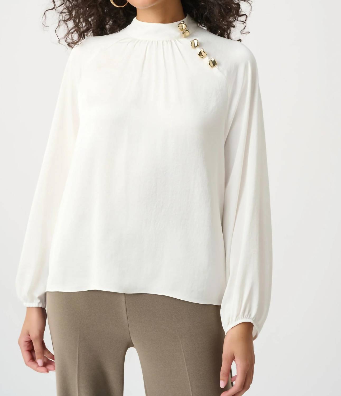 Joseph Ribkoff - Recycled Satin Stand-collar Top