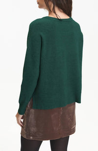 DELUC Women's Begonia Sweater in green - women's sweater - detail view