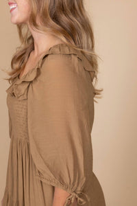 Wishlist - Maggie Ruffle Midi Dress