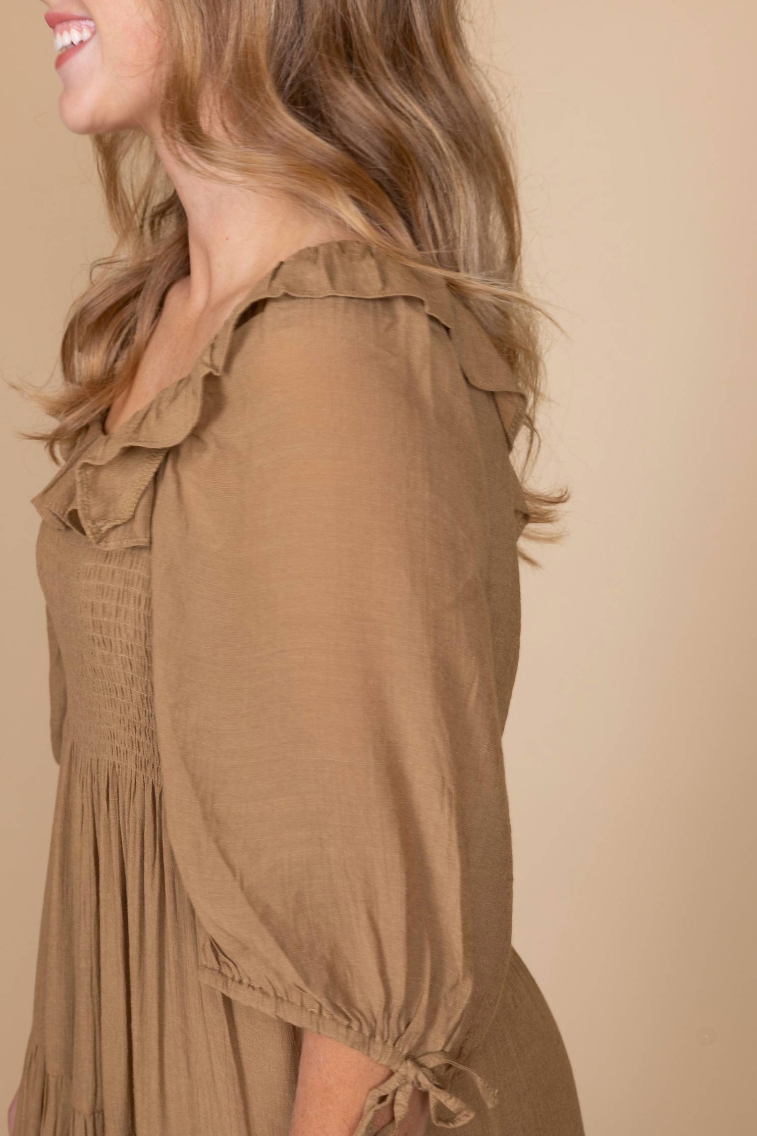 Wishlist - Maggie Ruffle Midi Dress