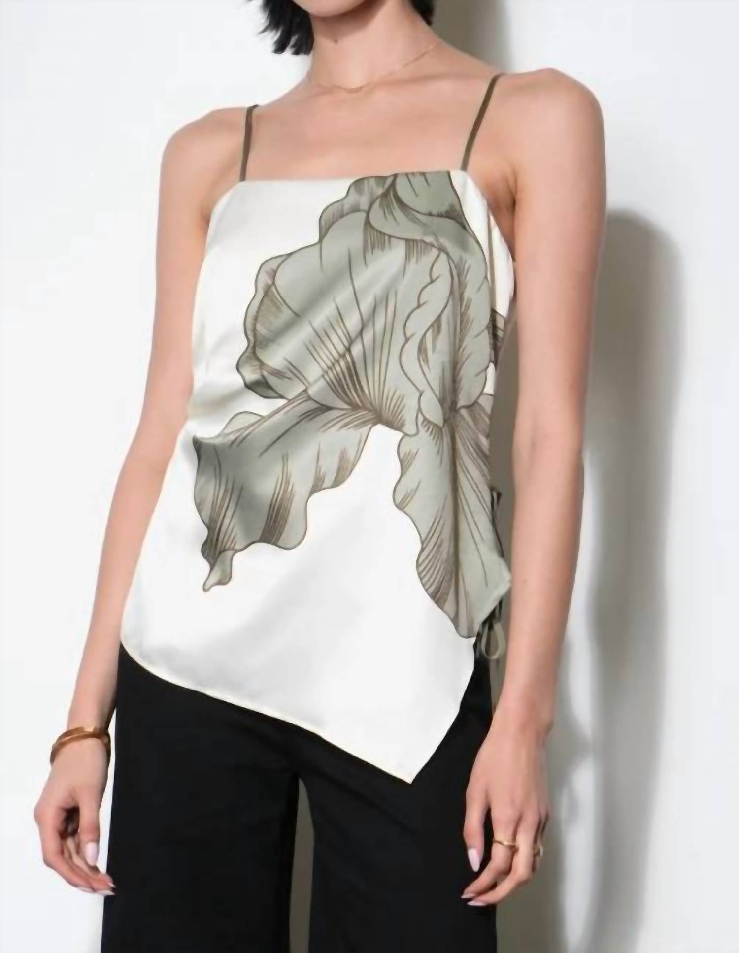 Greylin - Lennon Side Tie Asymmetric Cami Top