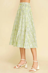 Pinch - Geometric Print A-line Midi Skirt