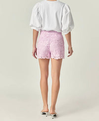 2.7 August Apparel - Willow Floral Guipure Lace Shorts