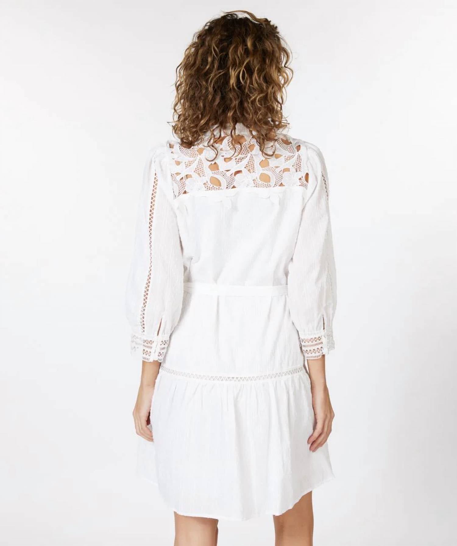 Esqualo - Wagna Dress With Plumetis Lace Embroidery