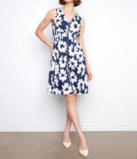 CHARLIE B Voile Printed Front Zip Mini Dress in dahlia - women's dress - view 4