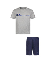 Champion - Toddler Boys Tonal Script Short Sleeve Tee And Short Set