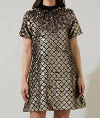 Sugarlips - Leslie Sequin Nova Back Bow Tie Mini Dress