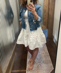 Listicle - Smocked Tie-strap Mini Dress