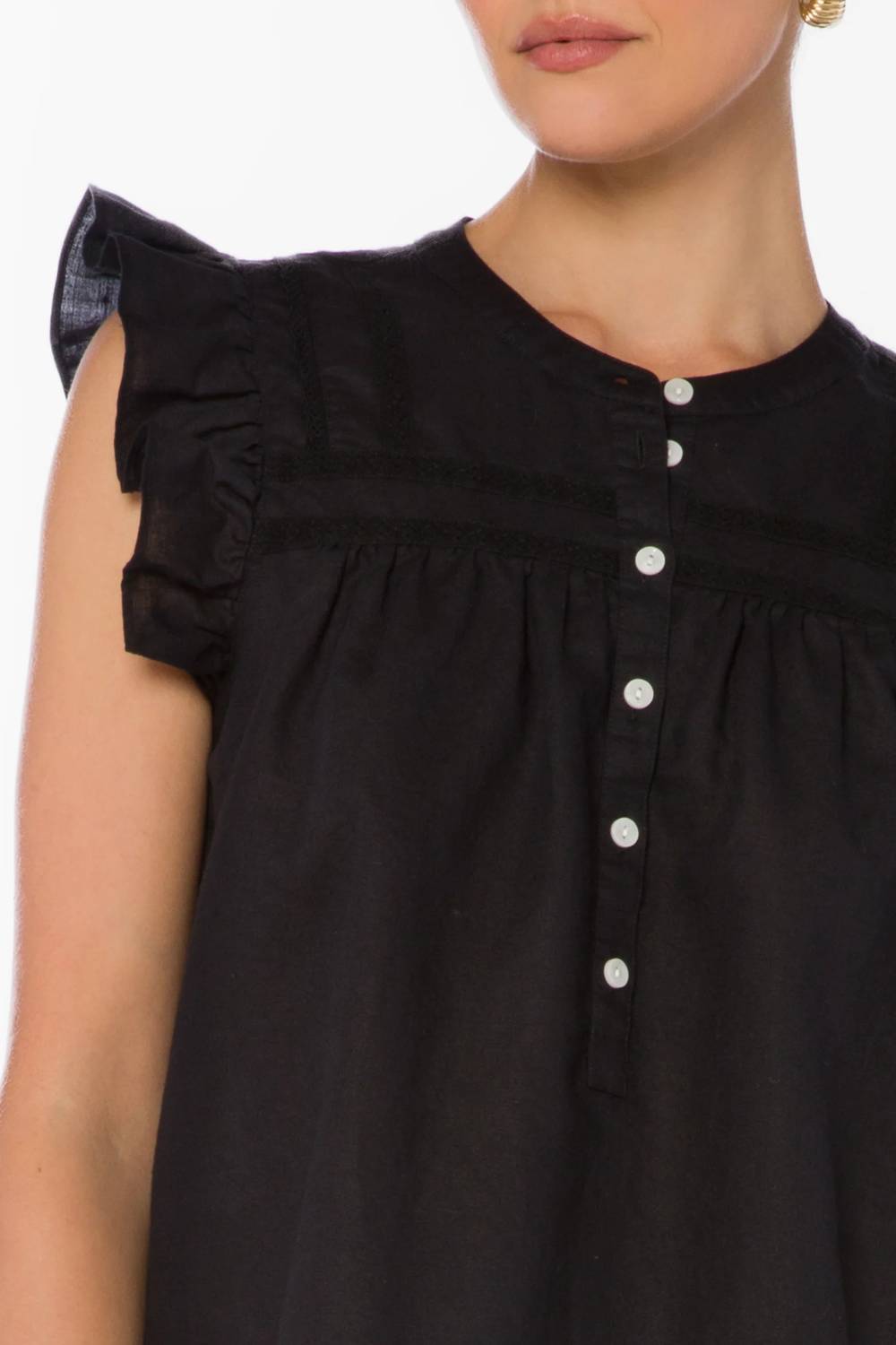 Velvet Heart - Beckett Ruffle Sleeves Top