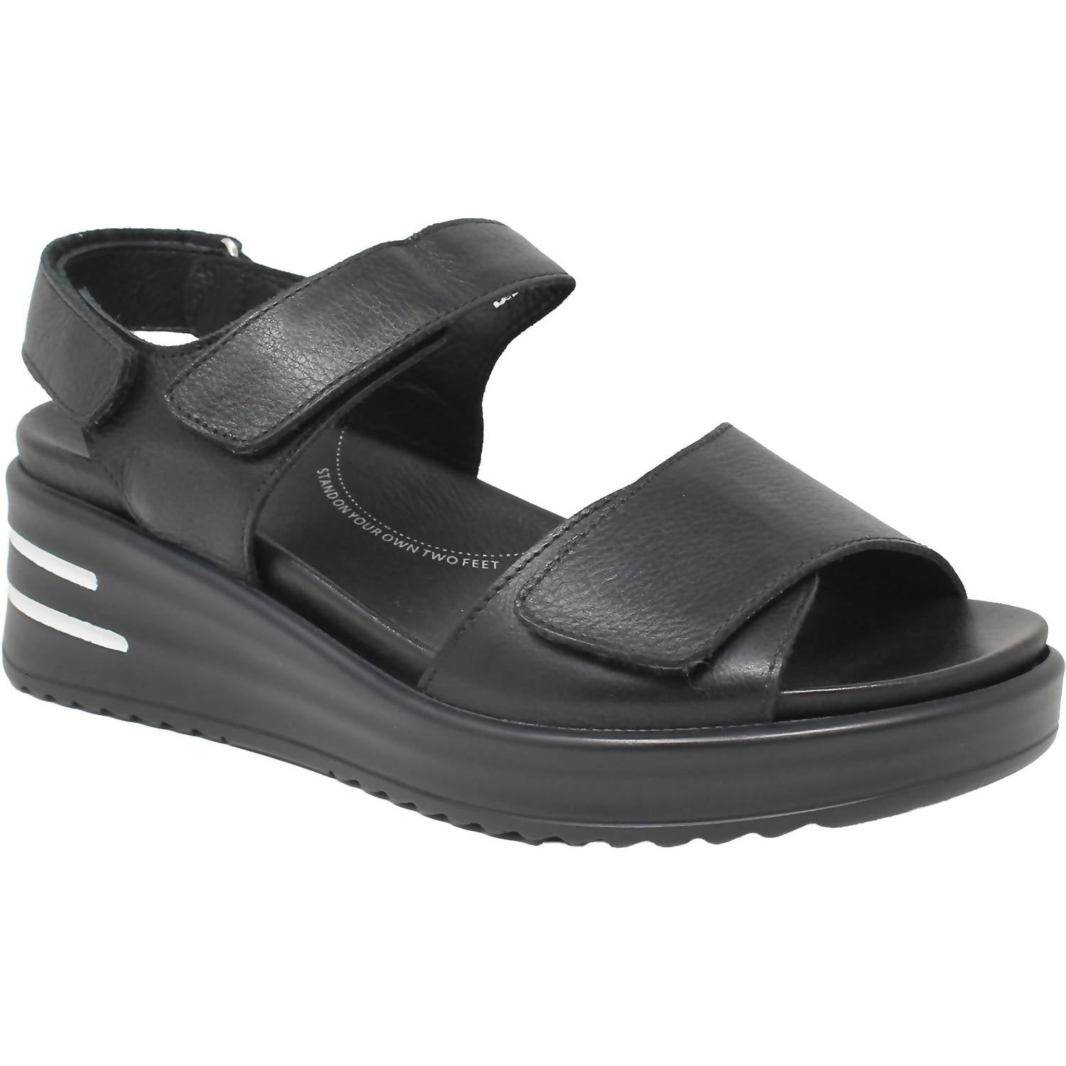 Ziera Women's Sadias Sandal in black black sole - women's sandal