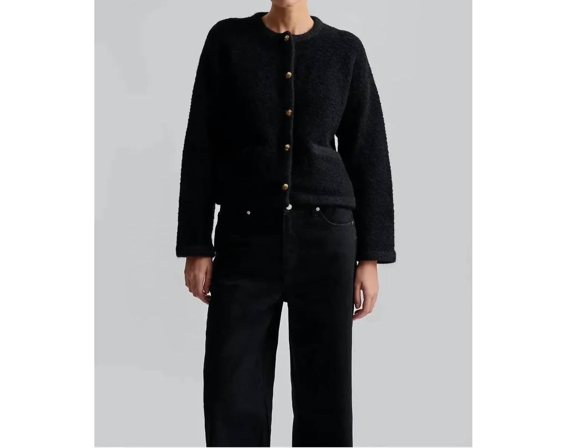 Malina Women's Carly Cardigan in black - women's cardigan