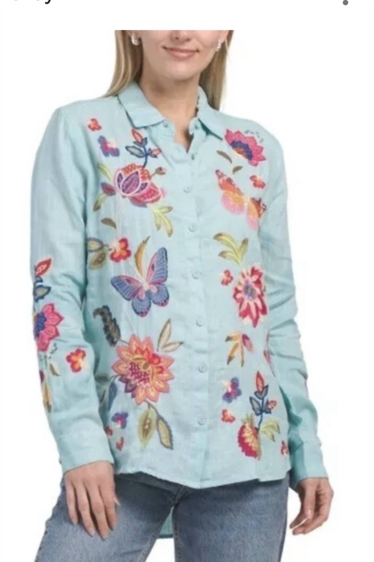 Johnny Was - Gracey Linen Oversized Shirt