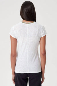 Goldie - Metallic Trimmed Short Sleeve Tee
