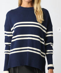 Olivaceous - Diane Stripe Pullover Sweater