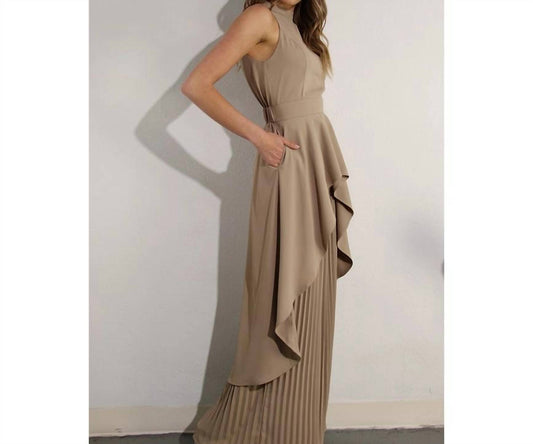 Mulla - Eva Hi-Low Hem Dressy Top and Pleated Pants Set