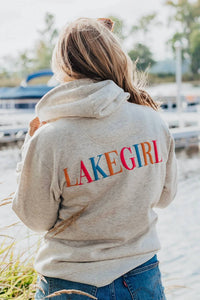 Lakegirl - Relaxed Fit Puff Ink Draw Cord Hoodie