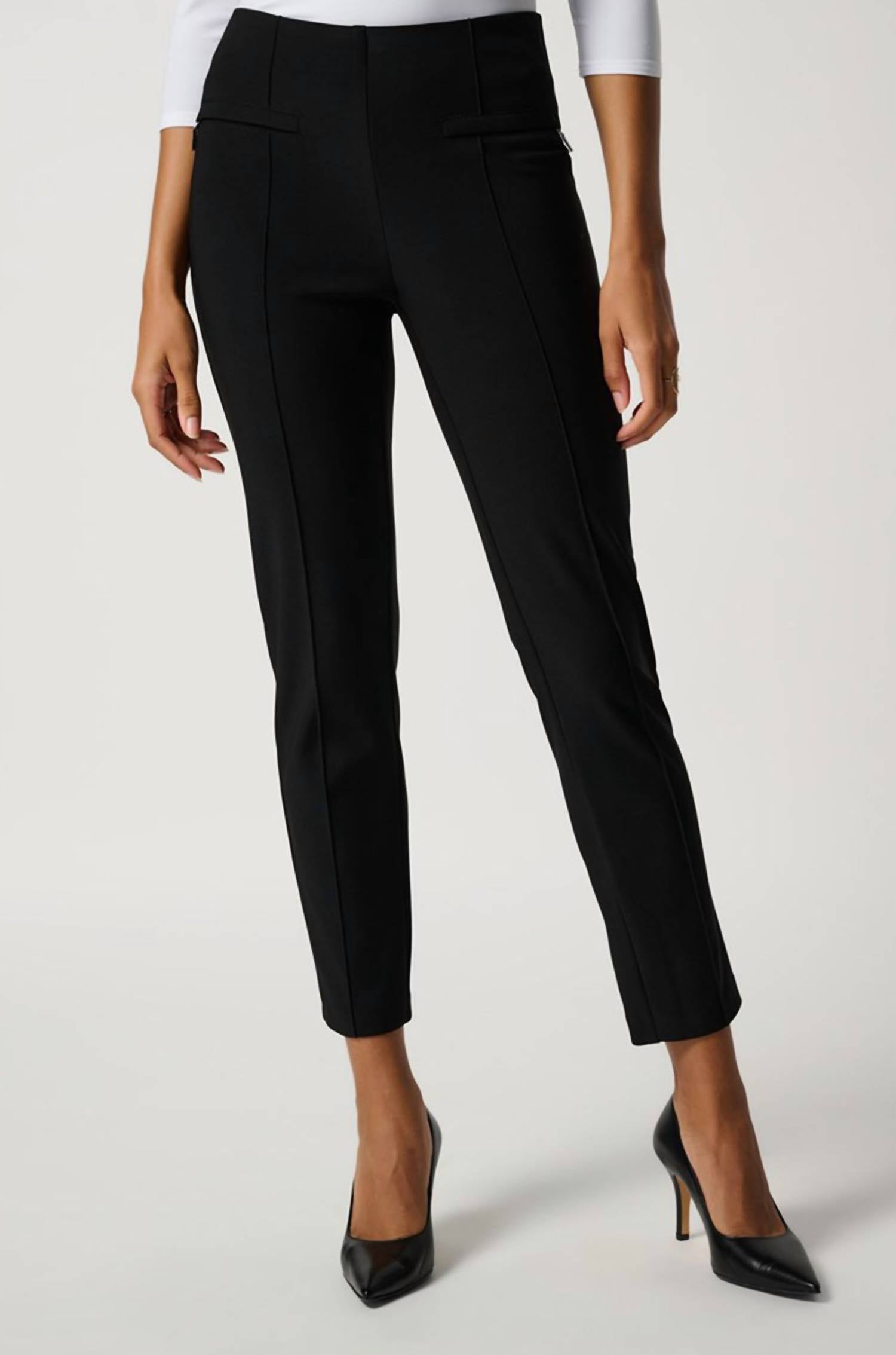 Joseph Ribkoff Women's Classic Structured Slim Pants in black - women's pants