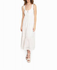 Nicole Miller - Embellished Eyelet Maxi Dress