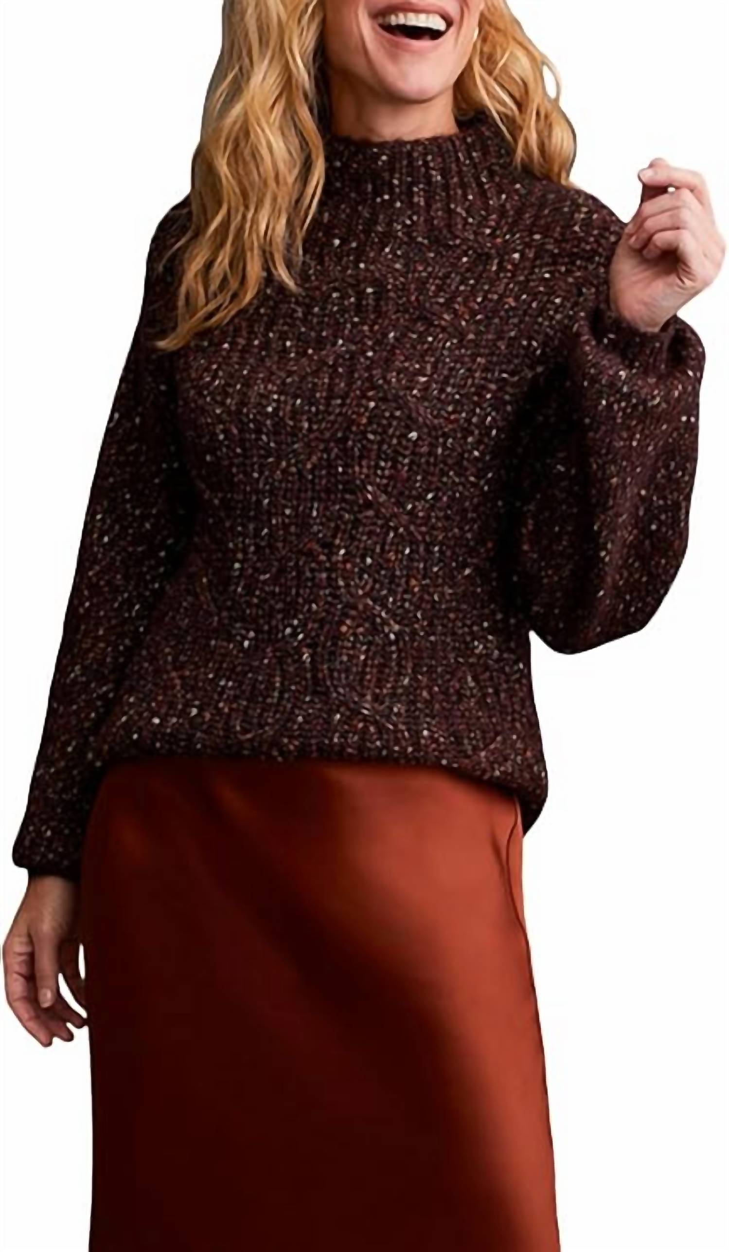 Tribal - Funnel Neck Oversize Sweater