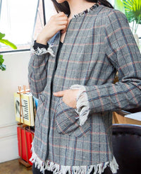 Thml - Plaid Fringe Jacket