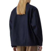 CLOSED Women's Wool Overshirt in dark night - women's jacket - detail view